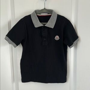 Moncler Black and Gray Polo Shirt Classic Design